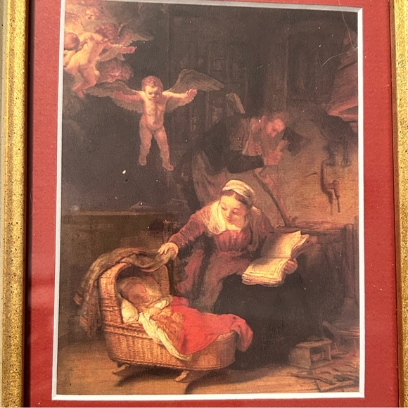 The Holy Family Rembrandt Van Rijn Dutch 1606-1669 Oil on Canvas 1645 gold frame - Picture 3 of 12